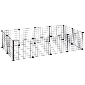 Pawhut 12-Panel Metal Pet Playpen for Small Animals