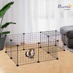 Pawhut 12-Panel Metal Pet Playpen for Small Animals