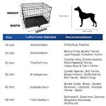 24-Inch Folding Metal Pet Cage for Dogs and Cats