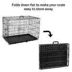 24-Inch Folding Metal Pet Cage for Dogs and Cats
