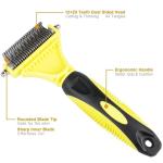 Double-Sided Deshedding Brush for Dogs and Cats