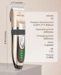 Oneisall Cordless Cat Grooming Clippers - Gold