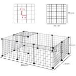 Pawhut 12-Panel Metal Pet Playpen for Small Animals