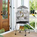 Rolling Bird Cage for Mid-Sized Parrots