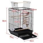 Yaheetech Metal Open Top Cage for Small Birds