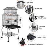 Rolling Bird Cage for Mid-Sized Parrots