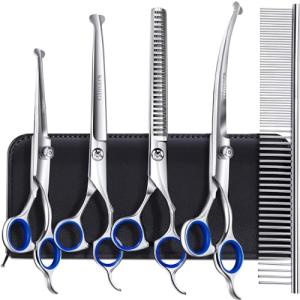 Gimars 6-in-1 Pet Grooming Scissors Set