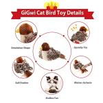PETGEEK Chirping Bird Plush Toy for Cats