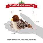 PETGEEK Chirping Bird Plush Toy for Cats