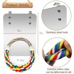 Colorful Rope Bird Mirror Perch for Small Birds
