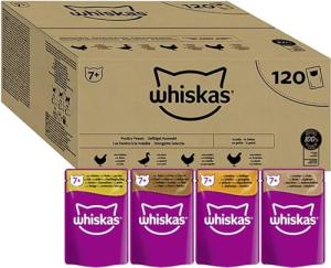 WHISKAS Senior Wet Cat Food Pouches Megapack