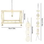 7 Pack Natural Wood Bird Toys for Small Birds