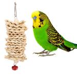 7 Pack Natural Wood Bird Toys for Small Birds