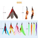 Hianjoo 12-Piece Cat Feather Teaser Toy Set