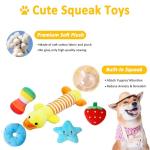 25 Pack Puppy Chew Toys with Squeakers and Rope