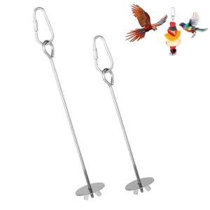 Stainless Steel Bird Cage Food Holders, 2 Pack