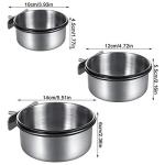 Stainless Steel Bird Feeding Dish Set 3-Pack