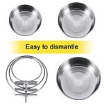 Stainless Steel Bird Feeding Dish Set 3-Pack