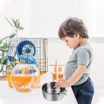 Stainless Steel Bird Feeding Dish Set 3-Pack