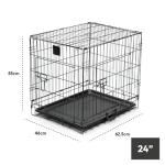KCT Small Dog Crate with Removable Tray and Doors
