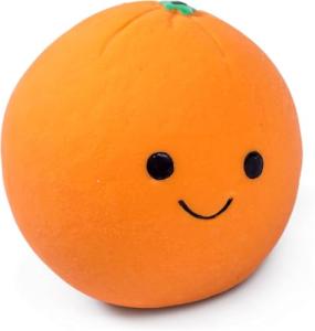 Soft Chew Orange Latex Dog Toy, Small