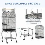 PawHut Large Metal Bird Cage with Feeding Station