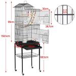 Large Metal Bird Cage with Rolling Stand