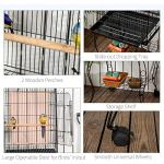 PawHut Large Metal Bird Cage with Feeding Station