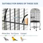 PawHut Large Metal Bird Cage with Feeding Station
