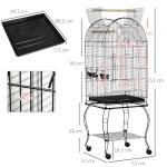 PawHut Large Metal Bird Cage with Feeding Station