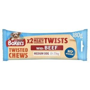 Bakers Meaty Twist Dog Treats - 180g Pack