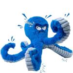 Tough Interactive Blue Octopus Dog Chew Toy