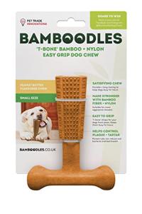 Bamboodles Peanut Butter T-Bone Dog Chew Toy