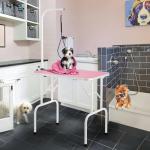 Yaheetech 32" Foldable Dog Grooming Table - Pink