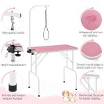 Yaheetech 32" Foldable Dog Grooming Table - Pink
