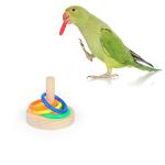 Yunmoxiao Wooden Bird Training Toy with Rings