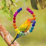 16 PCS Parrot Toys with Bells and Swing