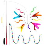 FYNIGO Interactive Feather Wand Toys for Cats