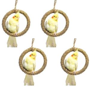 4PCS Hanging Bird Toys for Budgies and Finches
