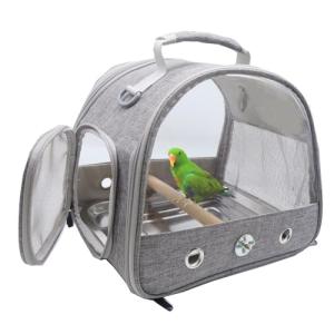 Compact Bird Travel Carrier with Perch and Tray