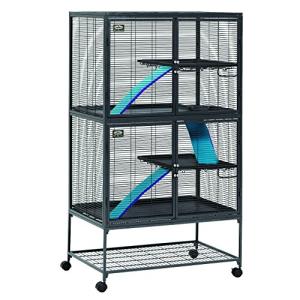 Deluxe Double Unit Small Animal Cage - Gray