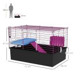 PawHut Small Animal Cage with Ramp and Accessories