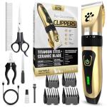 Cordless Dog Clippers - Low Noise Grooming Kit