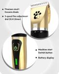 Cordless Dog Clippers - Low Noise Grooming Kit