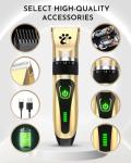 Cordless Dog Clippers - Low Noise Grooming Kit