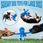 Tough Interactive Blue Octopus Dog Chew Toy