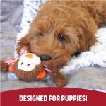 Cheeky Chimp Plush Puppy Toy with Squeak