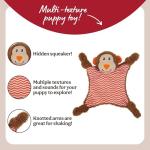 Cheeky Chimp Plush Puppy Toy with Squeak