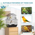 PawHut Metal Bird Cage with Swing Perch