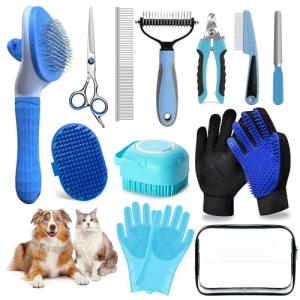 13-Piece Pet Grooming Kit for Dogs and Cats